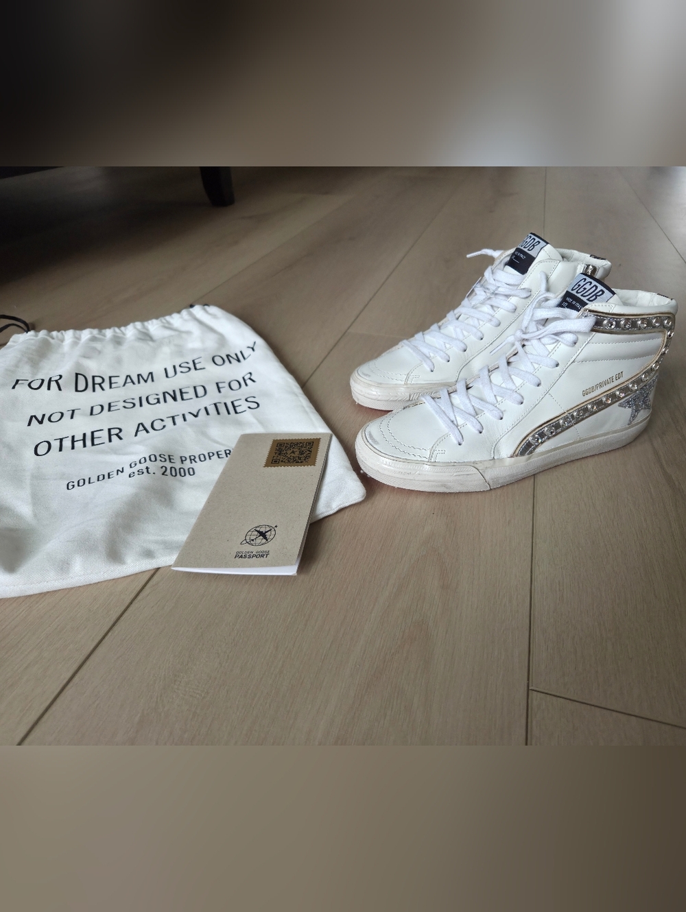 Authentic Golden Goose Slide Sneaker Limted Edion With Swarovski Crystals